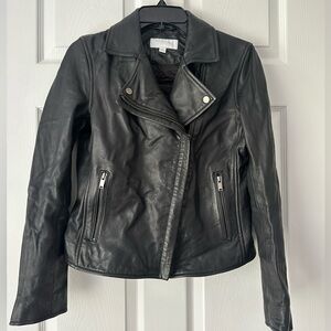 The White Company biker-style sheepskin leather jacket NEW Sz 6